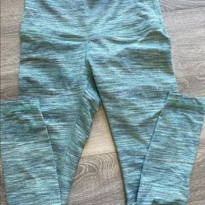 Lululemon High Waisted Leggings. Blue/Green. Size 4